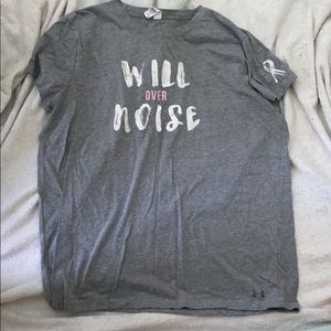 Under Armour t-shirt breast cancer awareness